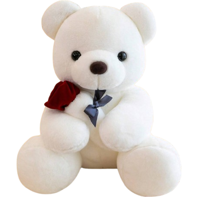 SHEIN Christmas Decoration 1pc Cute Stuffed Bear Doll With Rose For Valentine&#39;s Day Gift Or Confession,Teddy Bear Doll In Simple Design,Cute Stuff,Dolly,Ted