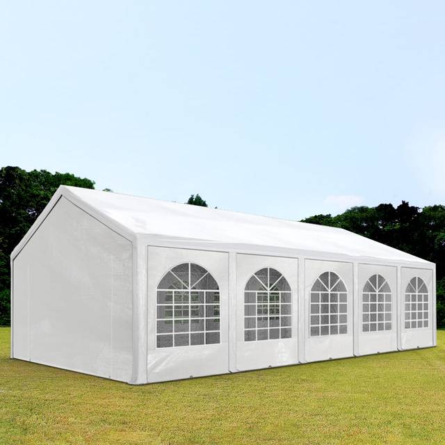 TOOLPORT 4x10m Marquee / Party tent, PE 450, white - (91112)