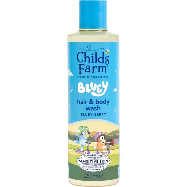 Childs Farm Bluey Hair & Body Wash 250ml Gentle Tear-Free Formula for Kids, Babies & Sensitive Skin