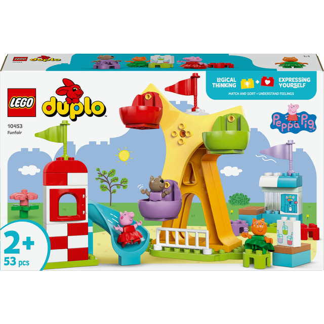 Lego Peppa Pig Peppa Pig Funfair Pretend-Play Amusement Park Toddler Toy 10453 - One Colour