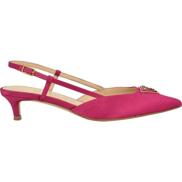 Guess Women's LOVEN Sneaker  Medium Pink Satin 660  9.5