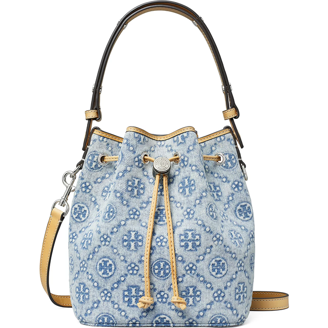 Tory Burch T Monogram Denim Bucket Bag