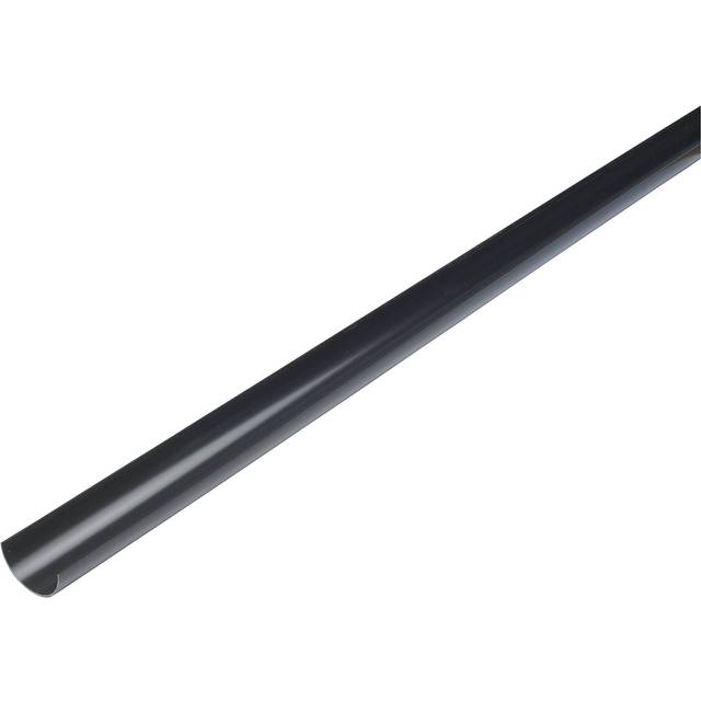 FloPlast 76mm Black MiniFlo Gutter - 2m