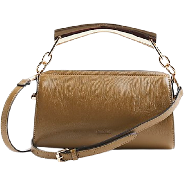 River Island Womens Brown Metal Handle Cross Body Bag - One Size