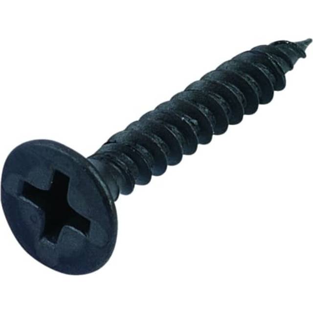 Wickes Fine Thread Black Phosphated Plasterboard Screws - 25mm - Pack of 200