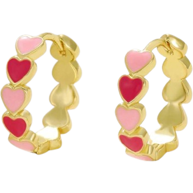 SHEIN 1pair Fashion Heart Shaped Clip-On Earrings, Suitable For Women/Girls Daily, Party, Wedding, Holiday Gift