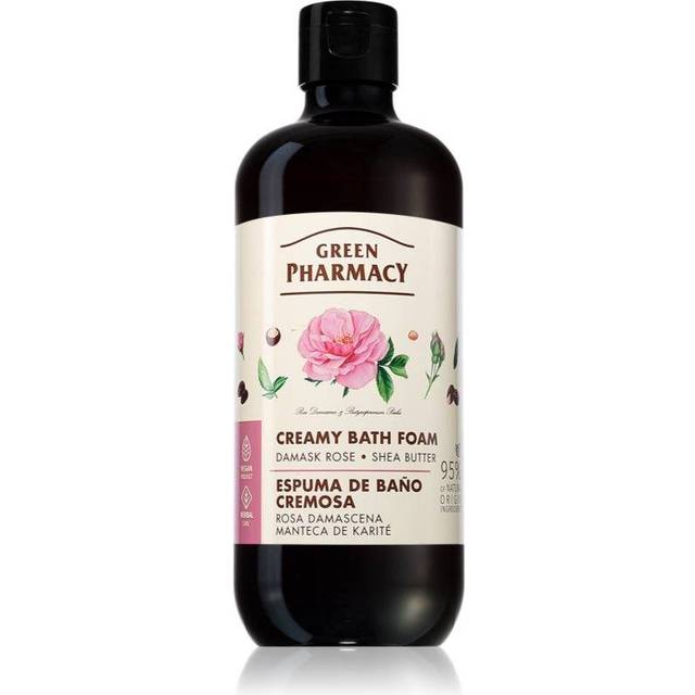 Green Pharmacy Damask Rose & Shea Butter Bath Foam Krämig bubbelbad Med sheasmör 500 ml