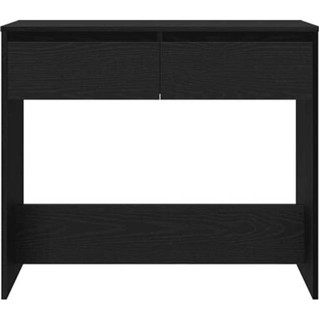 vidaXL Console Table Black Oak 89x41x76.5 cm Engineered Wood