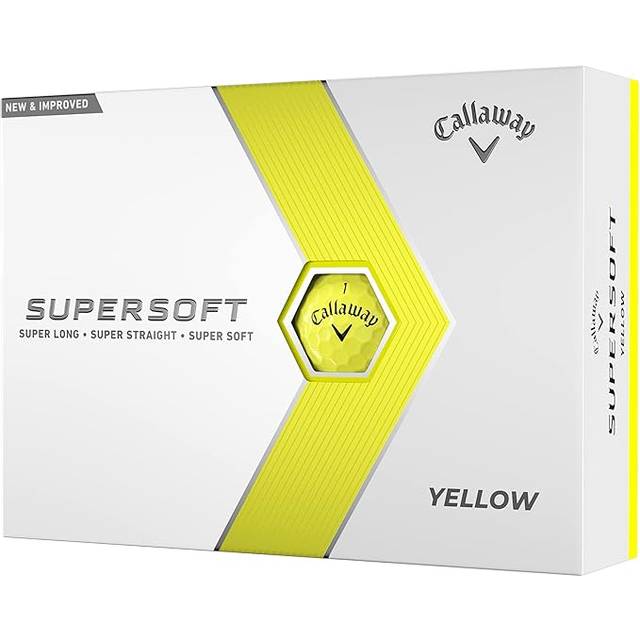 Callaway Golf Supersoft golfboll 2023, Gul, 12 stycken, 641946012