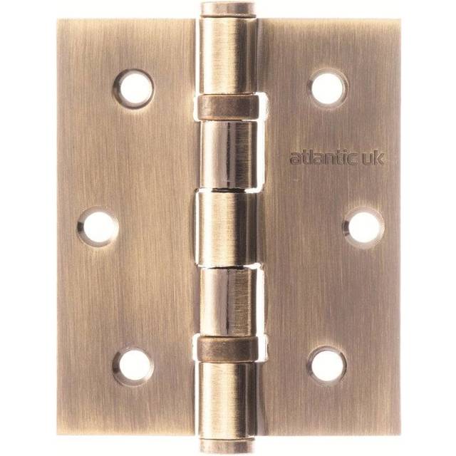 Atlantic UK 76mm (3&apos;&apos;) Ball Bearing Hinge Pair - Antique Brass (322976)
