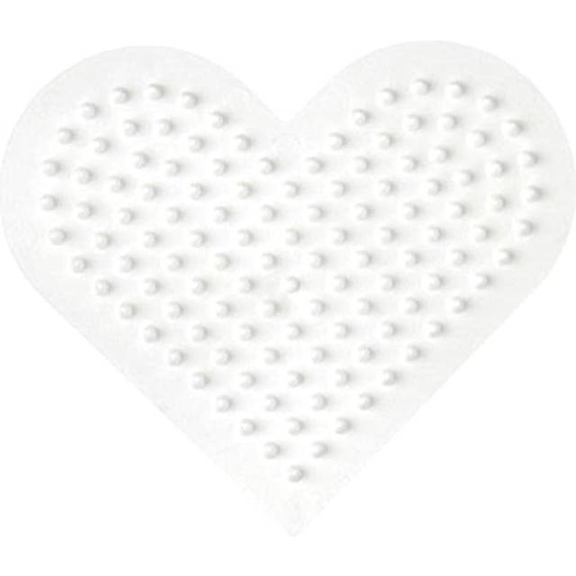 Hama Midi Beadboard Heart Small White 9x7.5cm - 1 st.