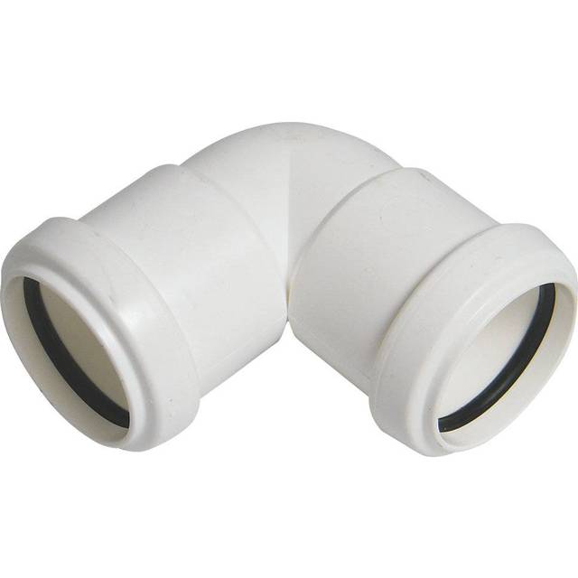FloPlast Push Fit Waste Bend Knuckle - 90 Degree x 40mm White