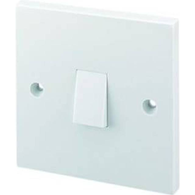 Wickes 10A 1 Gang 1 Way Light Switch - White