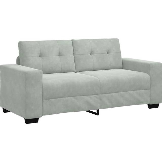 Loveseat soffa ljusgrå 140 cm sammet
