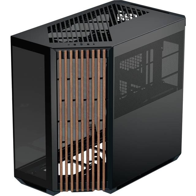 APNX V1 Dual-Chamber ATX Mid-Tower Airflow PC-fodral, panorama-glaspaneler, 10 fläktplatser, 360 mm kylarstöd, vinkelintag 16 cm x 2 fläktfäste, GPU-fäste, kabelhantering, Typ-C, vit