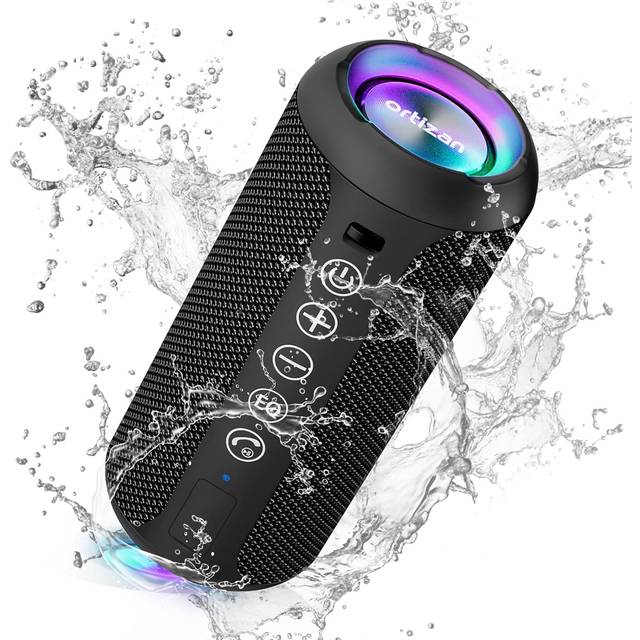 Ortizan Bluetooth Speakers 40W Enhanced Bass Portable Outdoor Wireless Speaker 30Hrs IP7 Waterproof