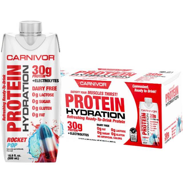 MuscleMeds - Carnivor RTD Beef Protein Shake, Rocket Pop- 12 pack