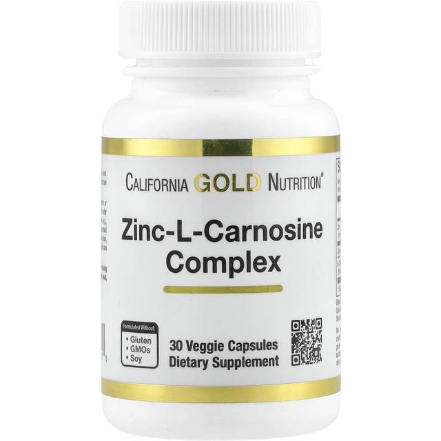 California Gold Nutrition, Zinc-l-Carnosine Complex, 30 Veggie Capsules