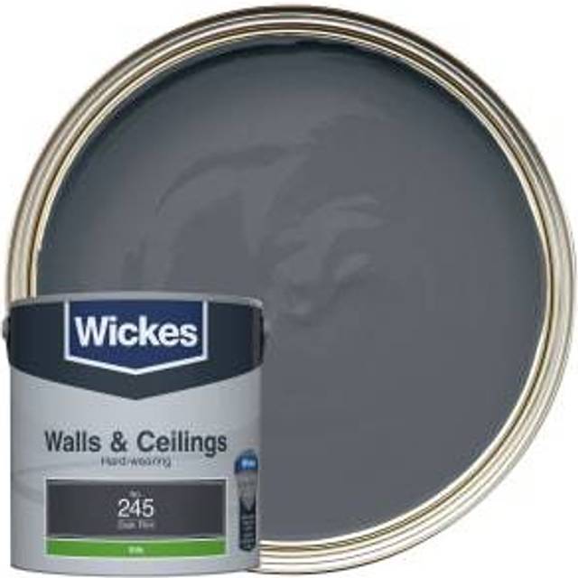 Wickes Vinyl Silk Emulsion Paint - Dark Flint No.245 - 2.5L