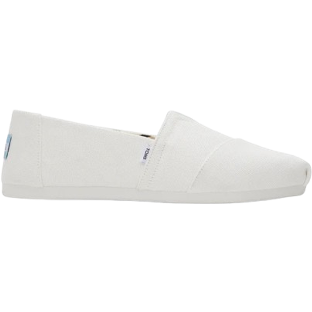 TOMS RECYCLED COTTON ALPARGATA herr Loafer platt Espadrille, Grå, 42.5 EU
