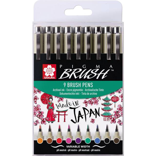 Sakura Pigma Brush Wallet 9 Assorted