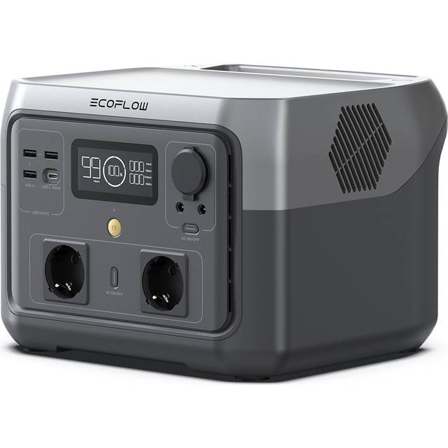 Ecoflow - Portable Power Station river 2 max, 512Wh LiFeP04 Battery/ 1 Hour Fast Charging, Up To 1000W Output, Solar Generator (Panel Not Inc.) for