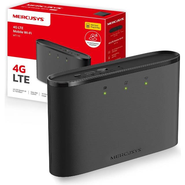 MERCUSYS MT110 WiFi 4G Router - 4G LTE, Single-band, Black