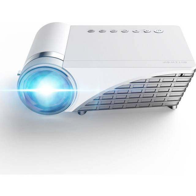 (White, US Plug) WIFI Projector 5500Lumens LCD LED Cast Screen Bluetooth5.0 Earphone Sound Wireless Phone Same Screen Full HD 1080P