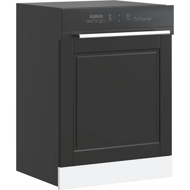 vidaXL Diskmaskinspanel Porto svart 60x1,5x67 cm konstruerat trä