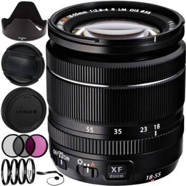 Fujifilm XF 18-55mm f/2.8-4 R LM OIS Zoom Lens White Box Filter Bundle