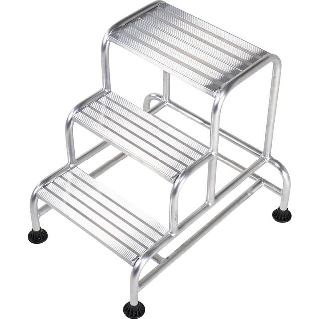 750mm Tall Stable Steps Sturdy Aluminium Frame 500mm Wide 3 Tread Step Ladder