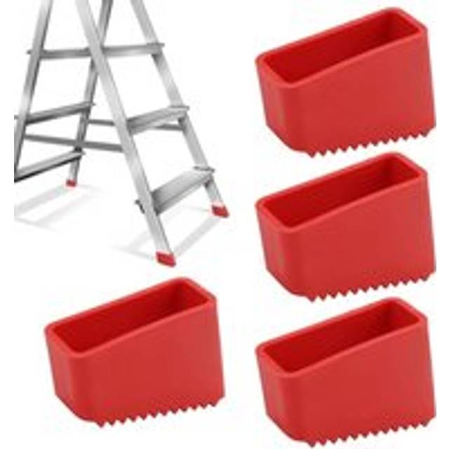 Aiperq - Pieces Rubber Ladder Foot Covers, 50x20mm Step Ladder Tip, Stepladder Foot, Universal Rubber Replacement Ladder Feet for Home Workers
