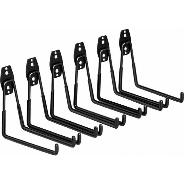 Garage Hooks 6 Pack Wall Storage Hooks Heavy Duty Steel Tool Hangers For Utility Organizer, Wall Mount Holders
