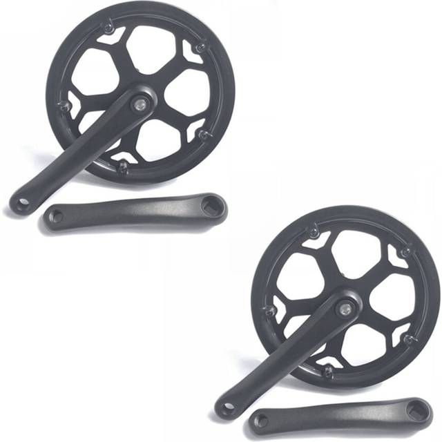 2X Folding Bike Crankset 48T Square Hole 170mm Cnc Crankset Bicycle Crank Set Sprocket