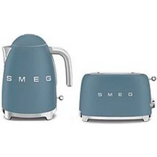Smeg EEJB289 Breakfast Set,1.7L, 300W Storm Blue Kettle and 2 Slice Storm Blue Toaster, KLF03SBMUK/TSF01SBMUK
