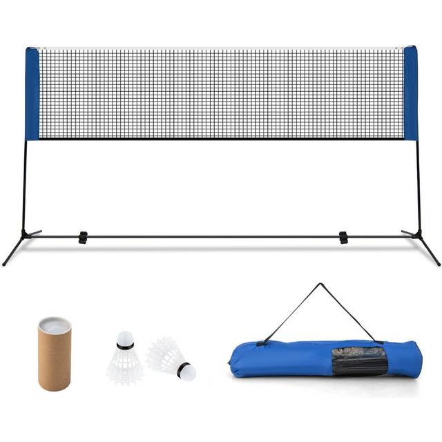 Adjustable Badminton Net Set for Backyard Driveway Beach Portable