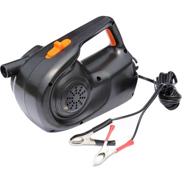 12V 100W bilpump elektrisk uppblåsbar luftpump för kajakbåtspoolluft svart
