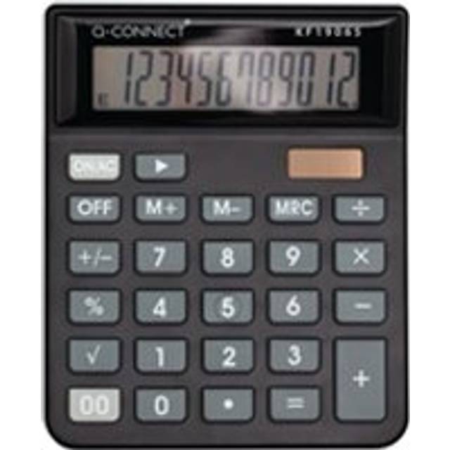 Q-Connect 12 Digit Table Top Calculator Medium Black KF19065