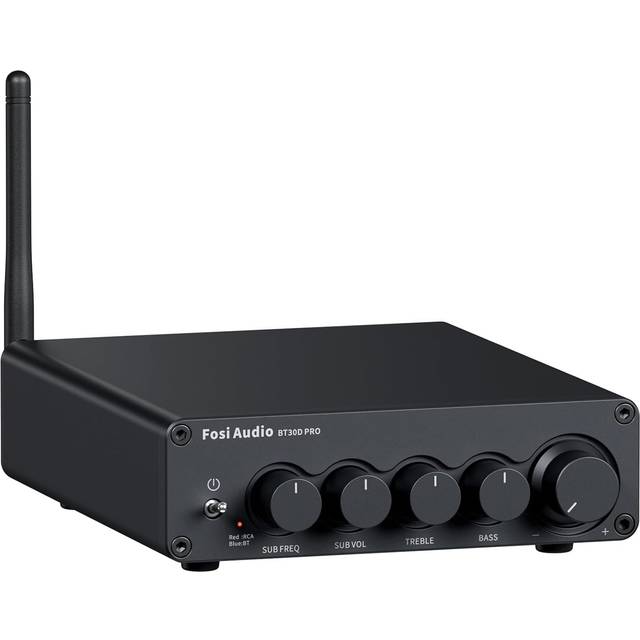 Fosi Audio Hi-Fi Bluetooth 5.0 Stereo Audio Receiver Förstärkare 2.1 Channel Mini Class D Integrated Amp 2X165W