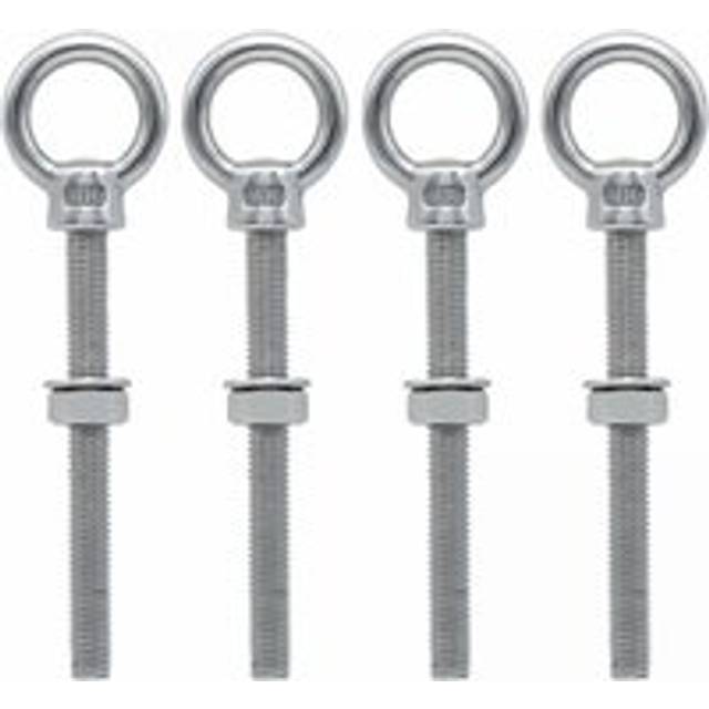 Cyslmuk - 4pcs M10 x 100mm Eye Bolts M10 Ring Screw with Metric Thread Stainless Steel for Fixing and Hanging