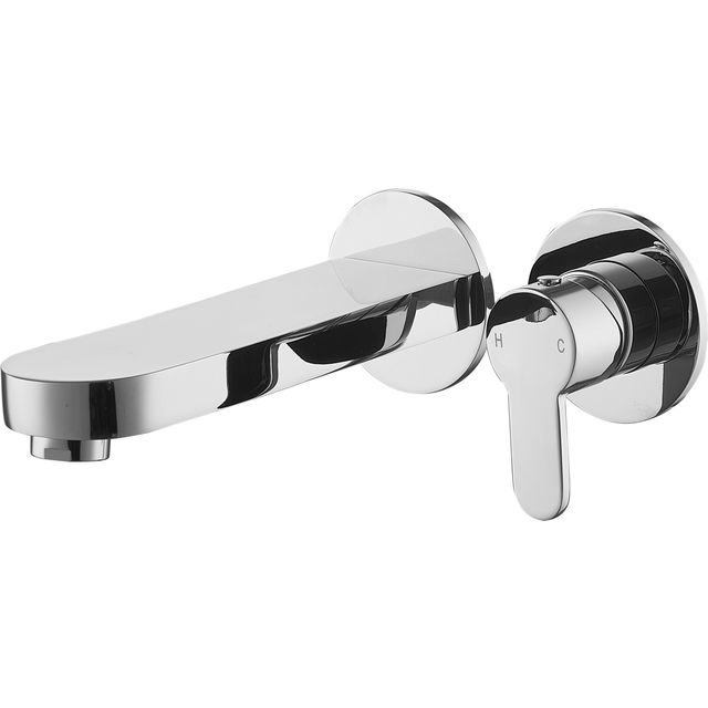 Chrome Wall Mounted Bath Mixer Tap - Como