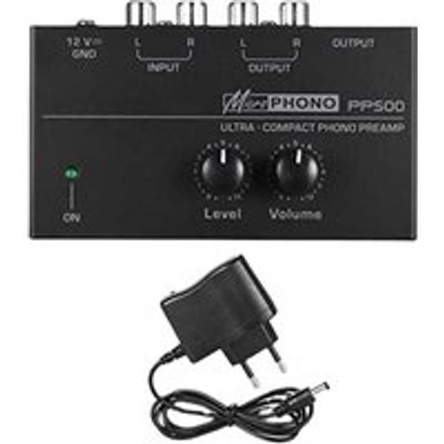 PP500 Ultra-Compact Phono Preamp Pre Amp Preamplifier with Level Volume Control eu Plug