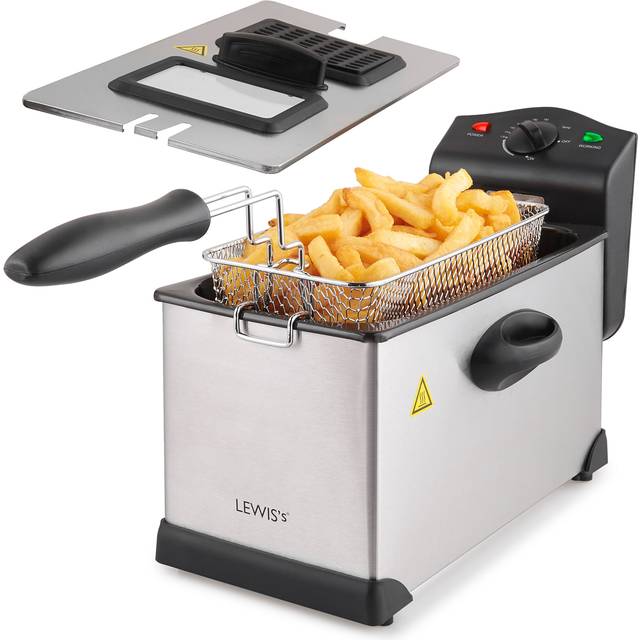 Lewis's Deep Fat Fryer 3L - Stainless Steel | TJ Hughes Silver