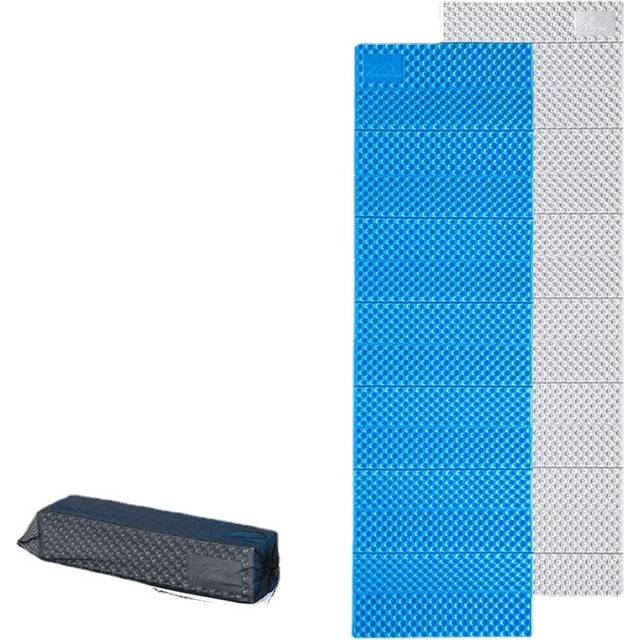 (Navy Blue) Upgraded 2.5cm Thicken Aluminum Membrane Foldable Camping Moisture-Proof Pad Egg Created IXPE Foam Mattress mat