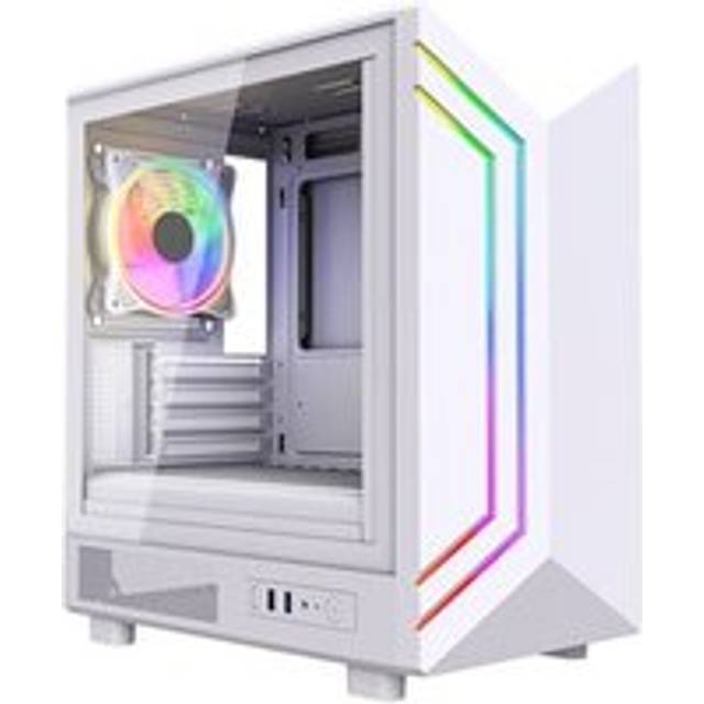 VIDA Apollo M White Tempered Glass Micro-ATX PC Gaming Case
