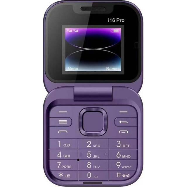 (Purple) 2024 New Mini Flip Mobile Phone 2 SIM Cards Small Display Foldable Cell Phone