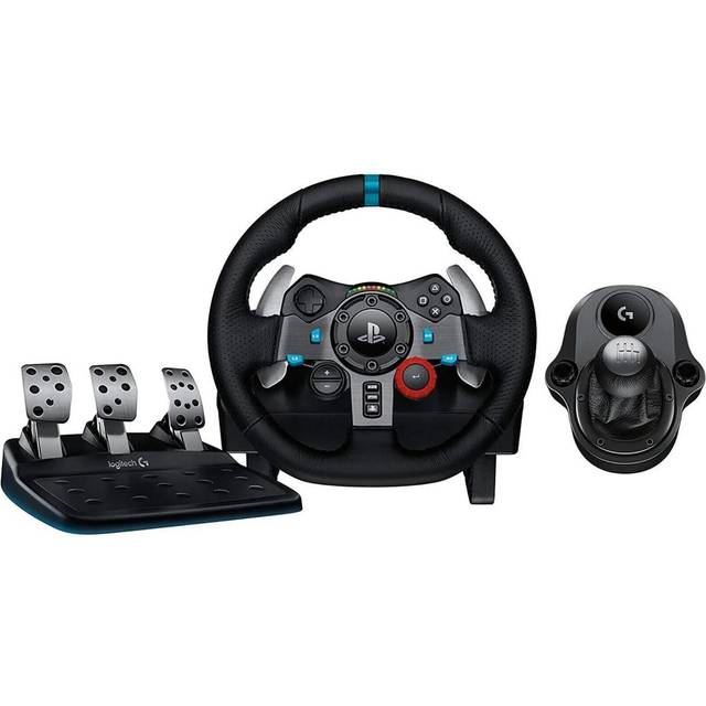Logitech G29 Driving Force Racing Wheel and Floor Pedals, Real Force Feedback, Stainless Steel Paddle Shifters, Leather Steering Wheel Cover