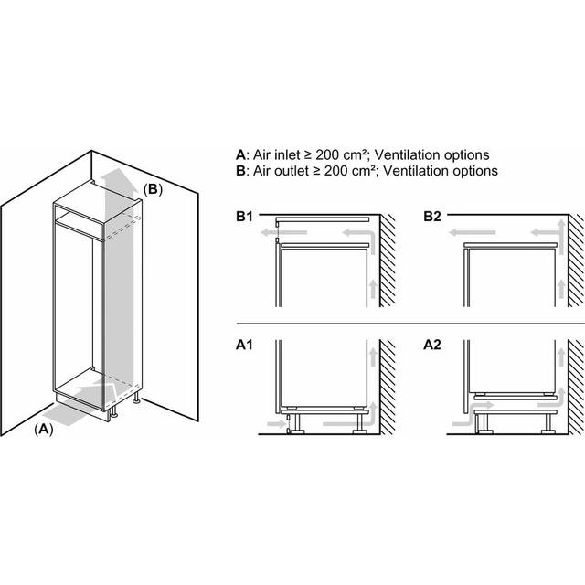BOSCH Series 4 KIR81VFE0G Integrated Tall Fridge - Fixed Hinge, White