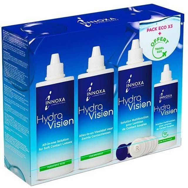 Innoxa Hydravision Solution Multifonction pour Lentilles Pack Éco 3 x 360ml + 100ml Offert