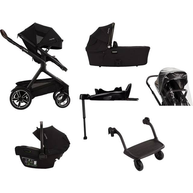 Nuna DEMI next PIPA next Bundle with PIPA next Car Seat and Rider Board, Caviar